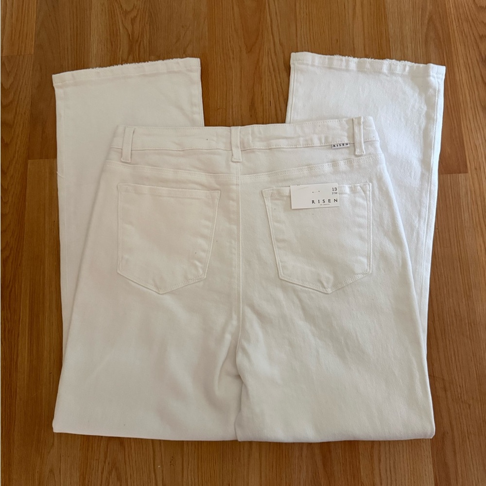 NWT RISEN White denim Jeans size 13/31